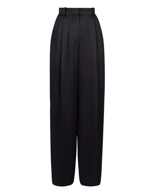 Nina Ricci Black Crepe Satin Trousers