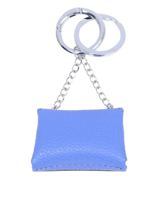 Lancel Blue Ninon Leather Keyring
