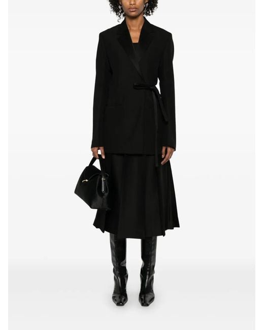 Totême Black Wool Blend Blazer Jacket