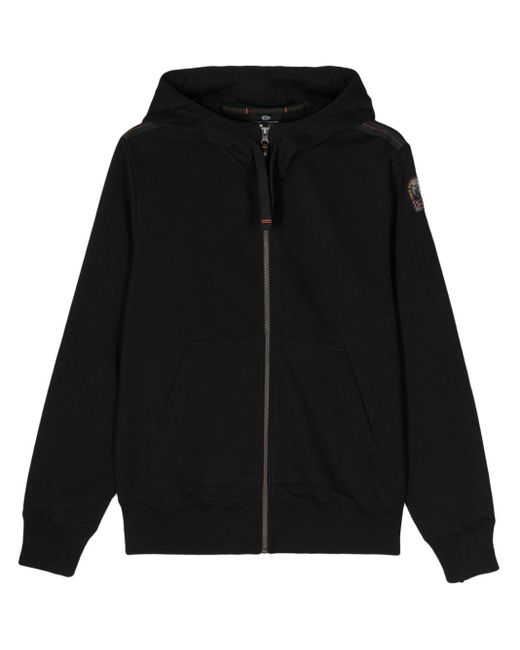 Parajumpers Black Charlie Zipped Hoodie for men