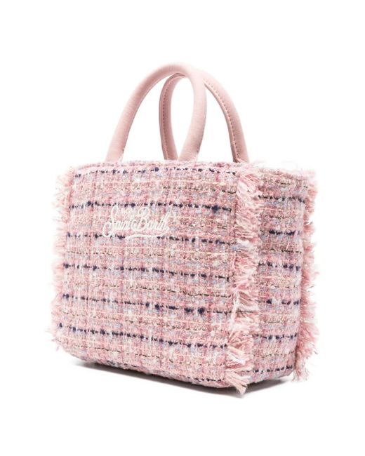 Mc2 Saint Barth Pink Vanity Fringed Mini Bag