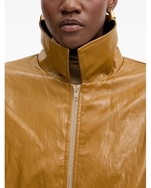 Haveone Brown Belted Zip-Up Jacket