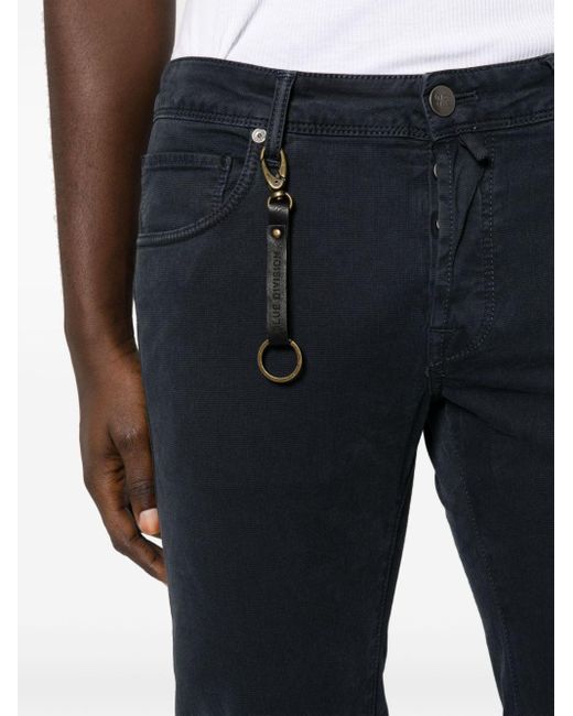 Incotex Blue Skinny-leg Keyring-attachment Trousers for men
