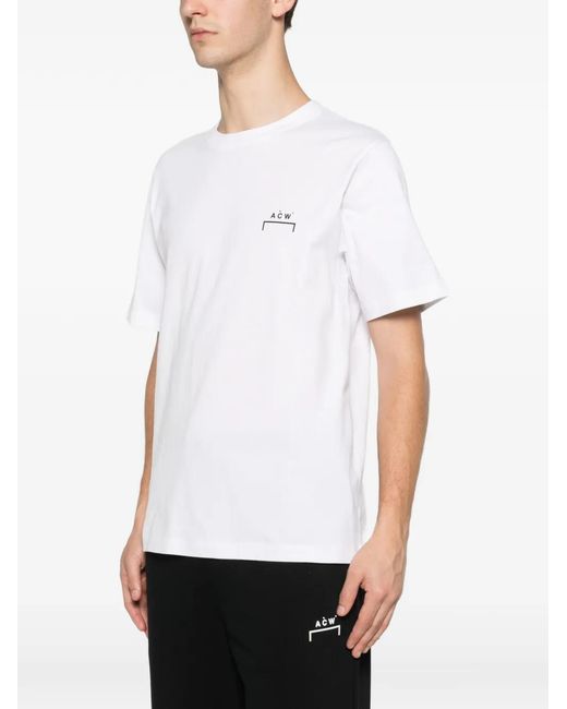 A_COLD_WALL* White Logo-Print T-Shirt for men
