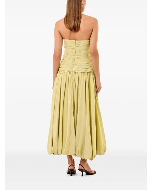 Nicholas Yellow Despina Midi Dress