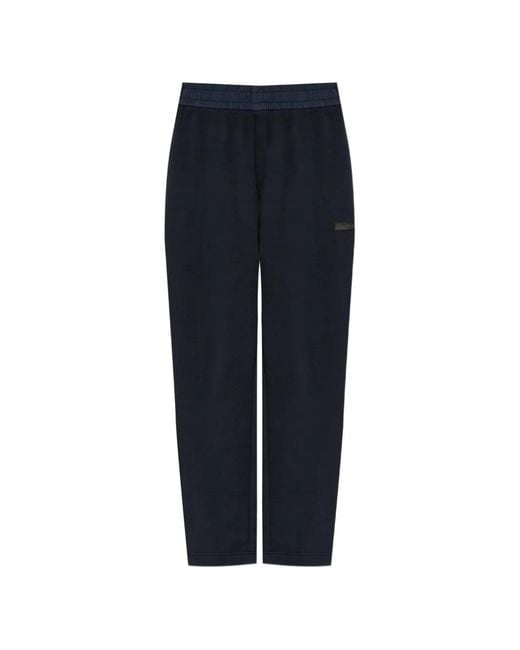 Pantalones De Chándal De Algodón Con Parche Del Logo Moncler de hombre de color Blue