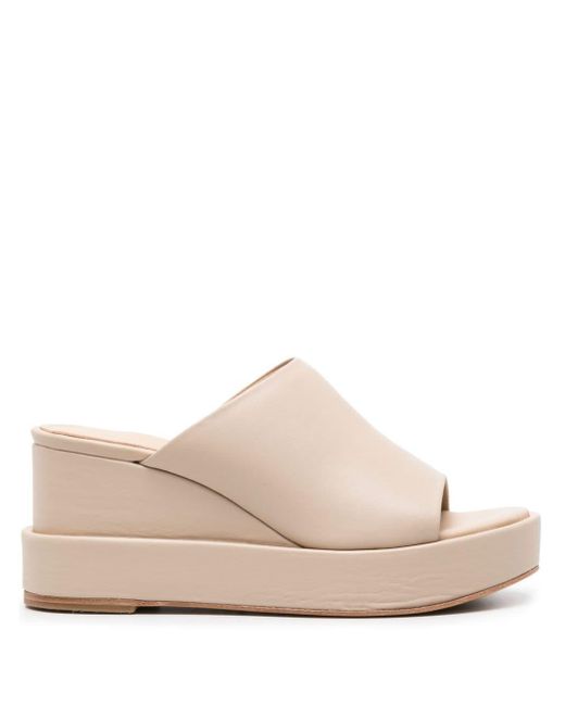 Paloma Barceló Natural Marit 85mm Leather Mules