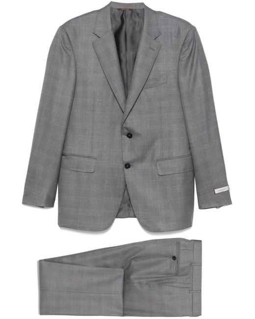 Canali Gray Check-Pattern Suit for men