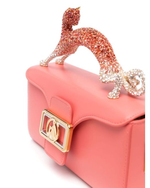 Lanvin Pink Mini Pencil Cat Tote Bag