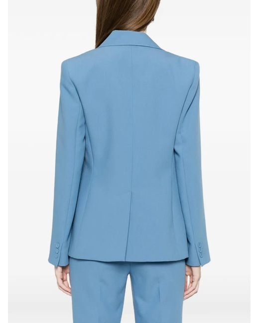 Weekend by Maxmara Blue Buttonned Pockets Blazer