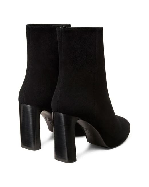 Stuart Weitzman Black Babette Platform Zip Bootie