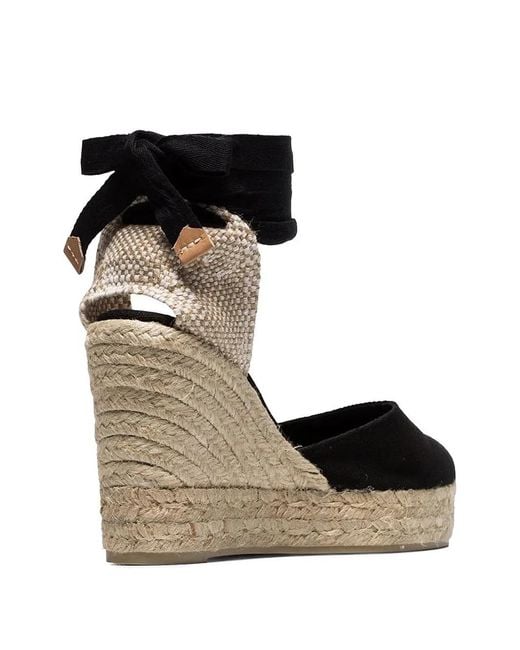 Castaner Black Carina Wedged Espadrilles