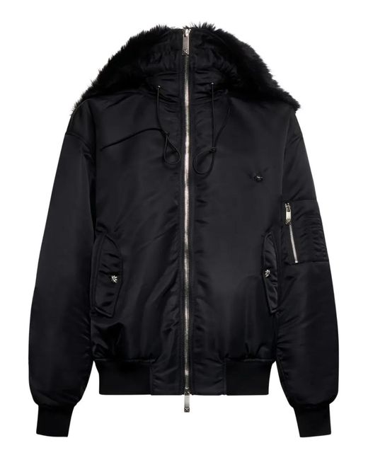 John Richmond Blue Textured-Collar Jacket for men