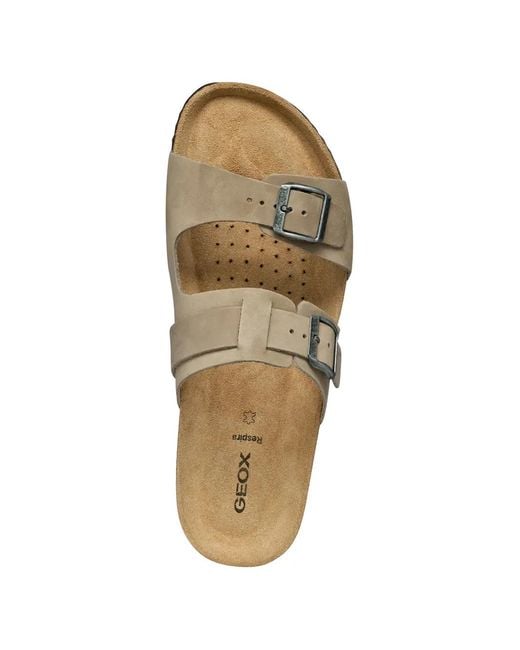 Geox White Ghita Buckle-Fastening Double-Strap Sandals for men