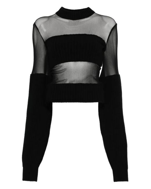 Jean Paul Gaultier Cropped Trui in het Black