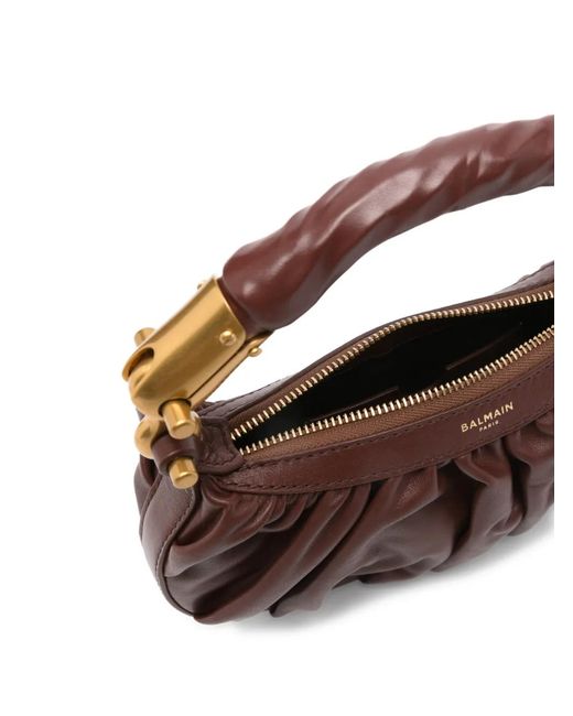 Balmain Brown Mini Ébène Tote Bag