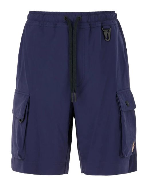 Moncler Blue Drawstring Cargo Shorts for men
