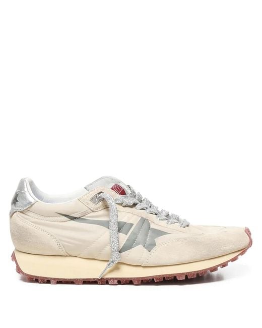 Golden Goose Deluxe Brand White Marathon Metallic-Panel Sneakers for men