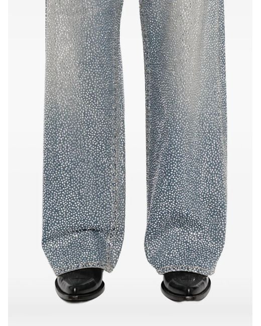 Amiri Gray Embellished Straight-Leg Jeans for men
