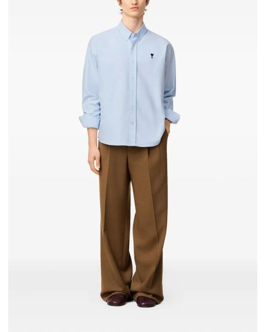 AMI Blue Ami De Coeur Shirt for men