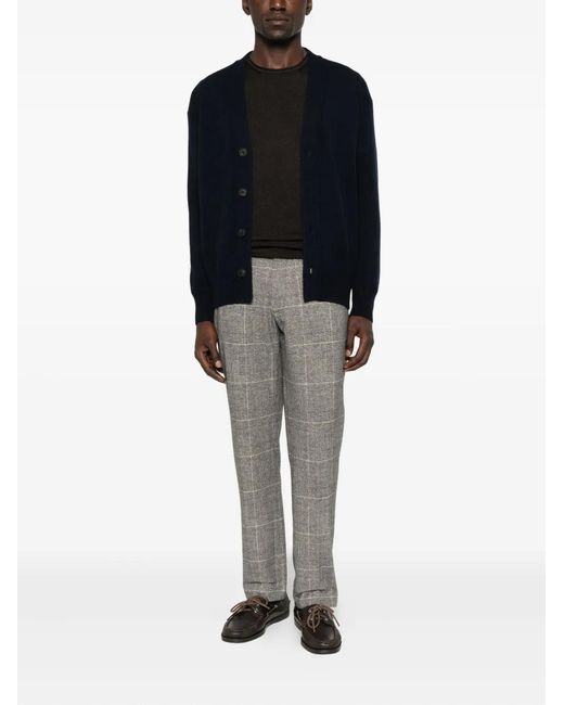 Gran Sasso Blue Buttoned Wool Cardigan for men