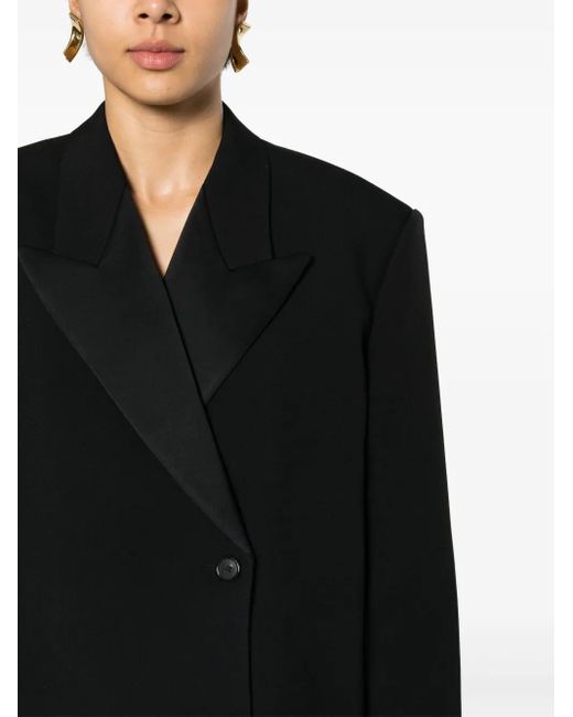 Khaite The Raymond Cropped Jack in het Black