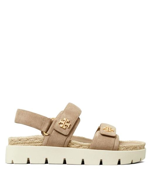 Tory Burch Natural Kira Rope Sport Leather Sandals