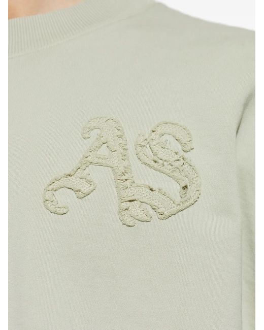 AllSaints White Insignia Logo-Patch Sweater for men