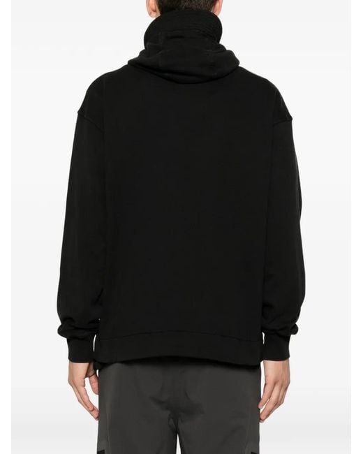 C P Company Black Goggle-Detail Zip-Up Sweatshirt for men