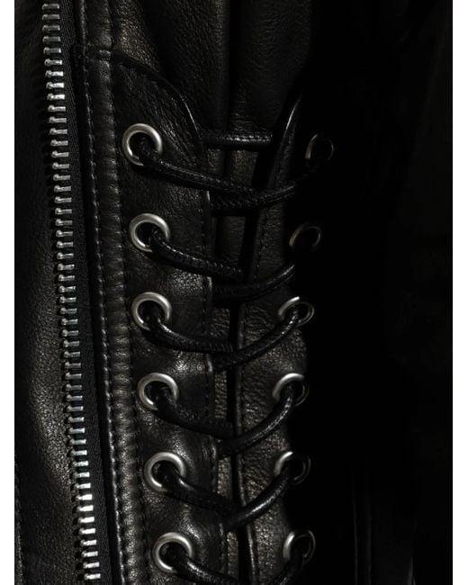 DSquared² Black X Ducati zip lace-up jacket