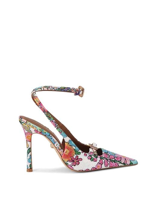 Kurt Geiger White 2 Buckle Point Court Pumps