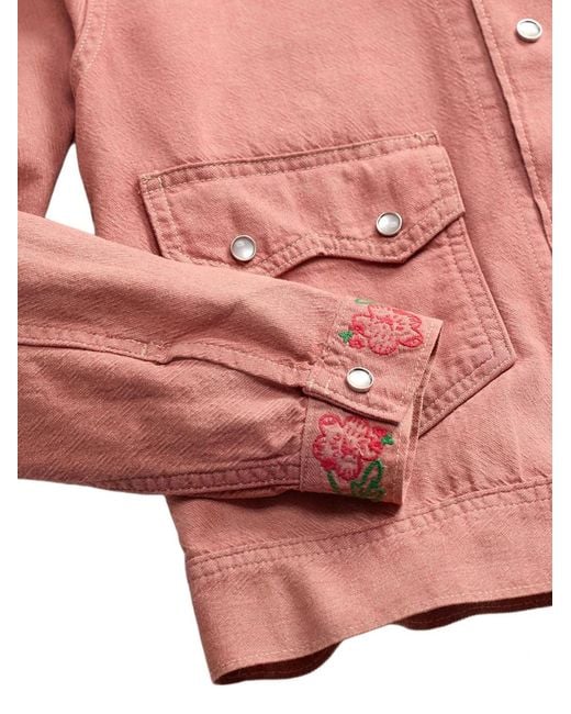 RRL Pink Embroidered Cotton Jacket