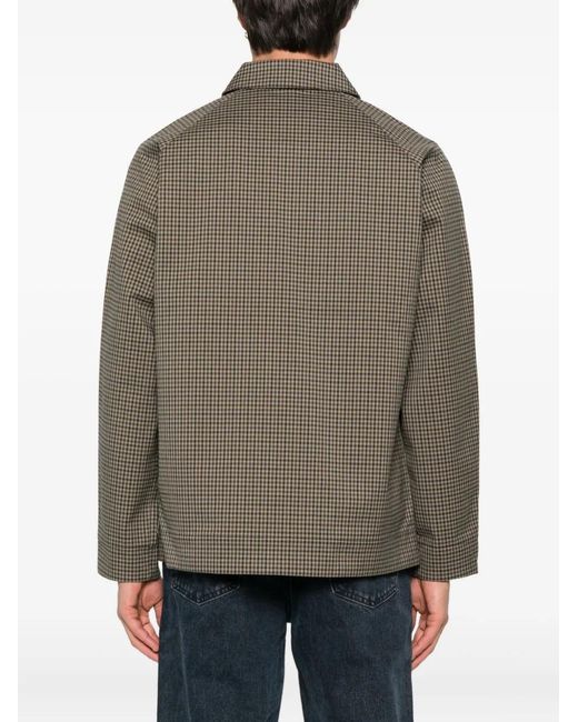 Barbour Brown Checked Shirt Jacket for men