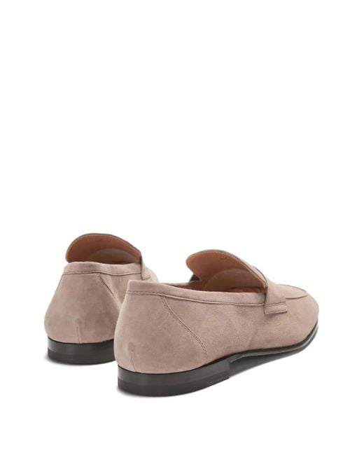 Tod's Pink Elegant Suede Loafers for men