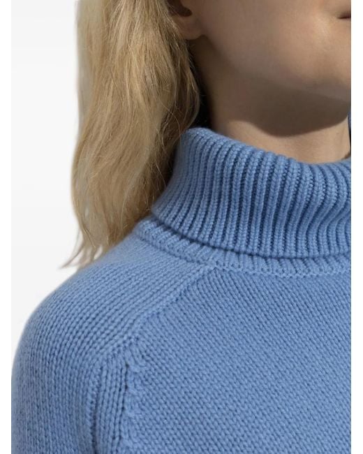 Lisa Yang Blue Cathie Turtleneck Sweater