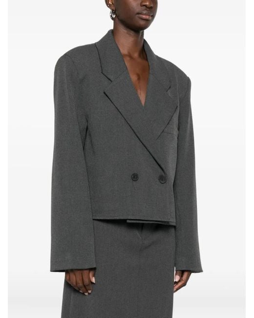 ELEH Gray Double-Breasted Blazer