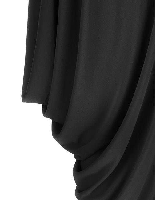 Tom Ford Black Impossible Asymmetric Draped Top