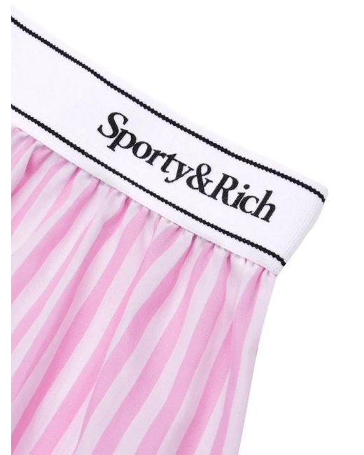 Sporty & Rich Pink Logo-Band Boxer Shorts