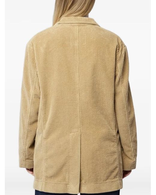 R13 Natural Long-Sleeve Buttoned Blazer