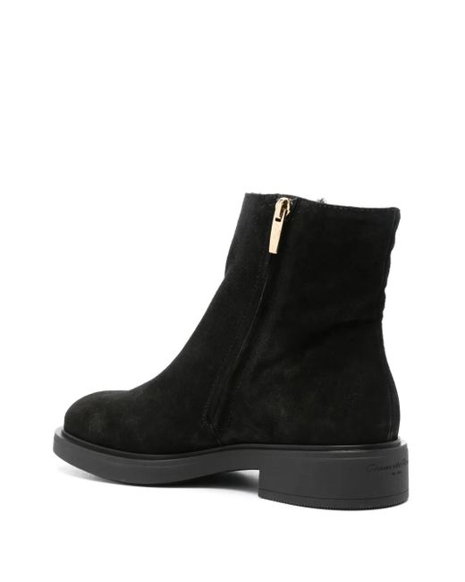 Gianvito Rossi Black Shearling-Lining Suede Boots
