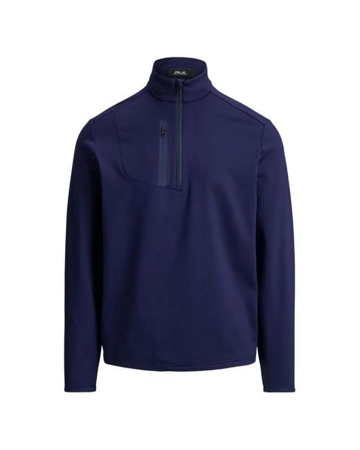 Ralph Lauren Blue Quarter-Zip Sweatshirt for men