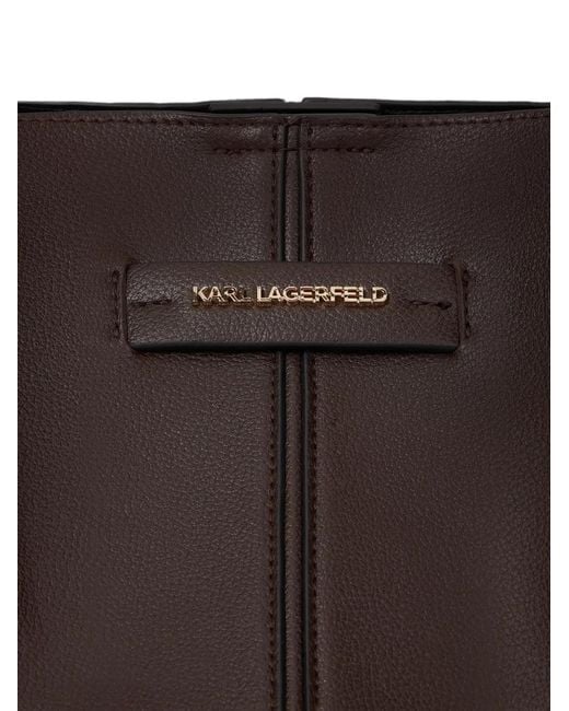 Karl Lagerfeld Brown Medium K/Pierced Tote Bag