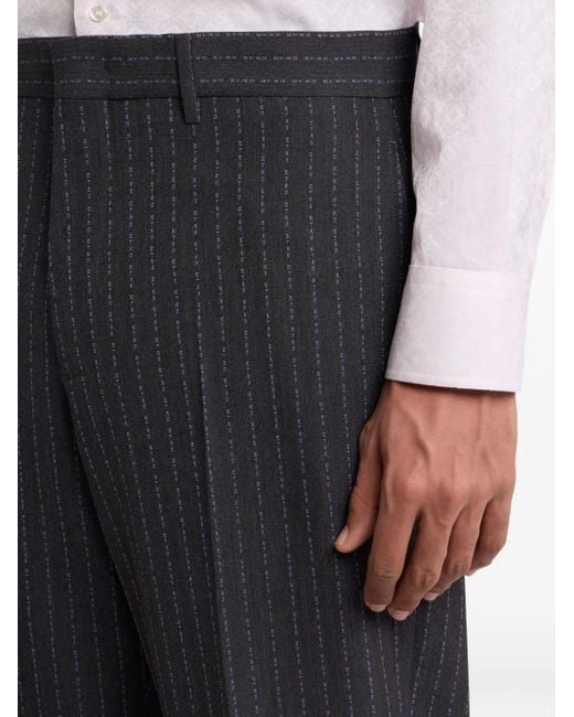 メンズ Etro ストライプ パンツ Gray