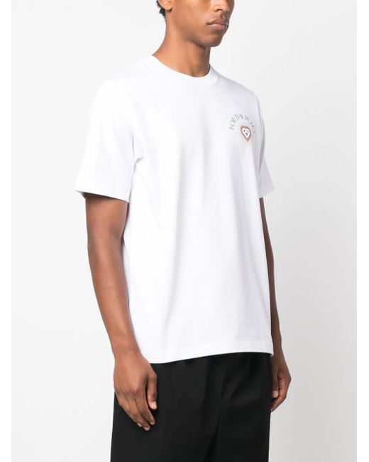 Casablanca White Peace Gradient Graphic-print Organic Cotton-jersey T-shirt for men