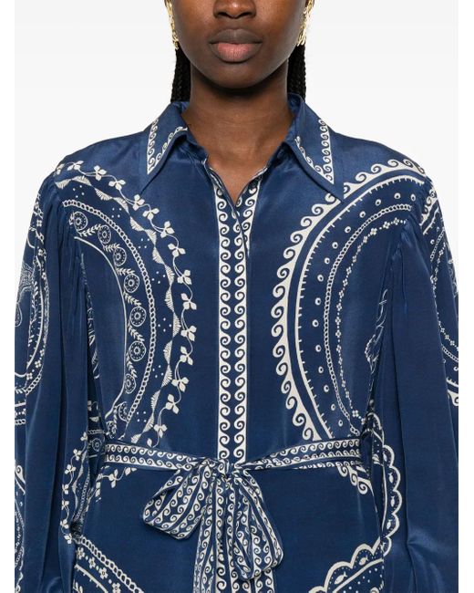 ALÉMAIS Ocean Midi-Jurk in het Blue