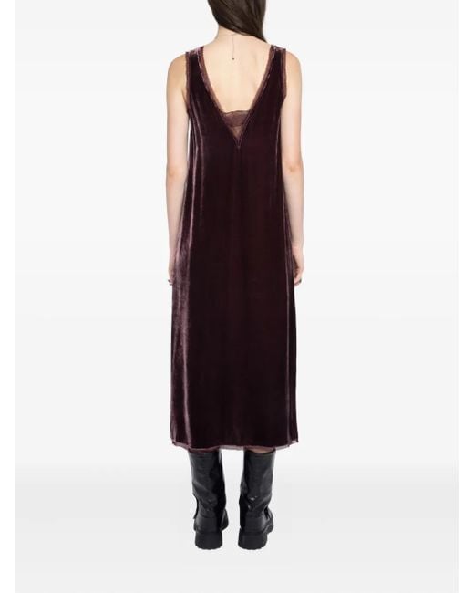Vestido corto con encaje incorporado Zadig & Voltaire de color Purple