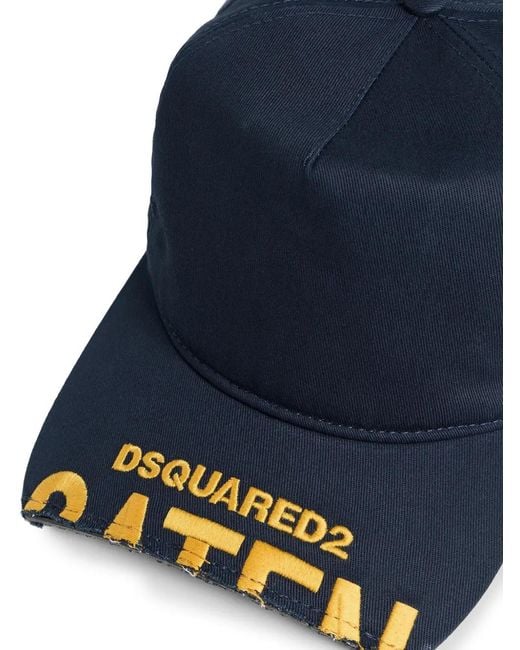 DSquared² Blue Logo Baseball Cap for men