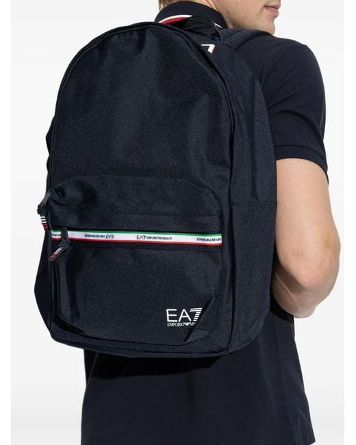 EA7 Blue Sac À Dos Rayé