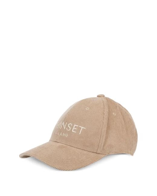 Twinset Natural Corduroy Baseball Cap