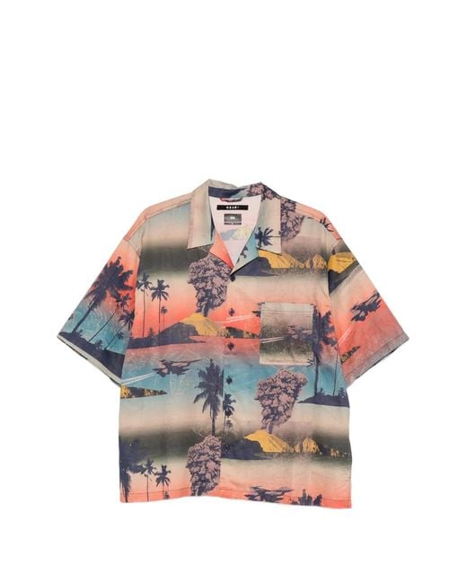Ksubi Gray Mauna Loa Short-Sleeve Shirt for men